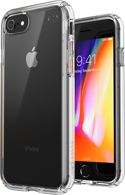 Speck Presidio Clear Case - iPhone SE (2020)/8/7/6s - White